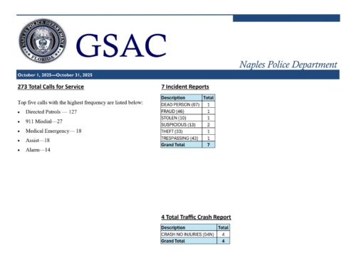 Police Blotter Report: October 2025